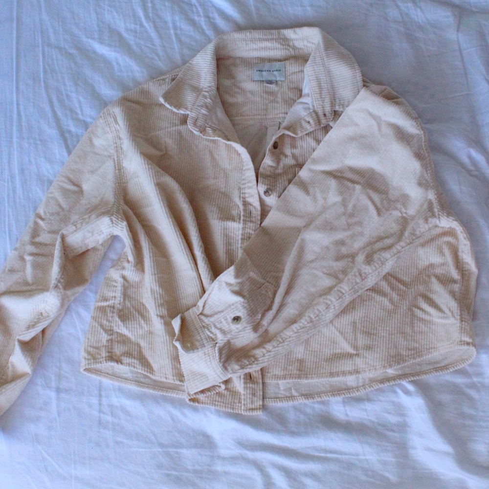 Crop corduroy top